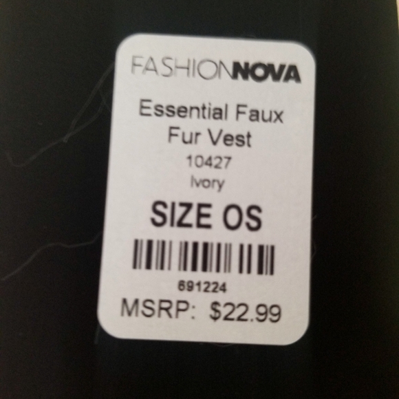 Fashion Nova Mauve colored Faux fur Vest OS NWT - Picture 7 of 9